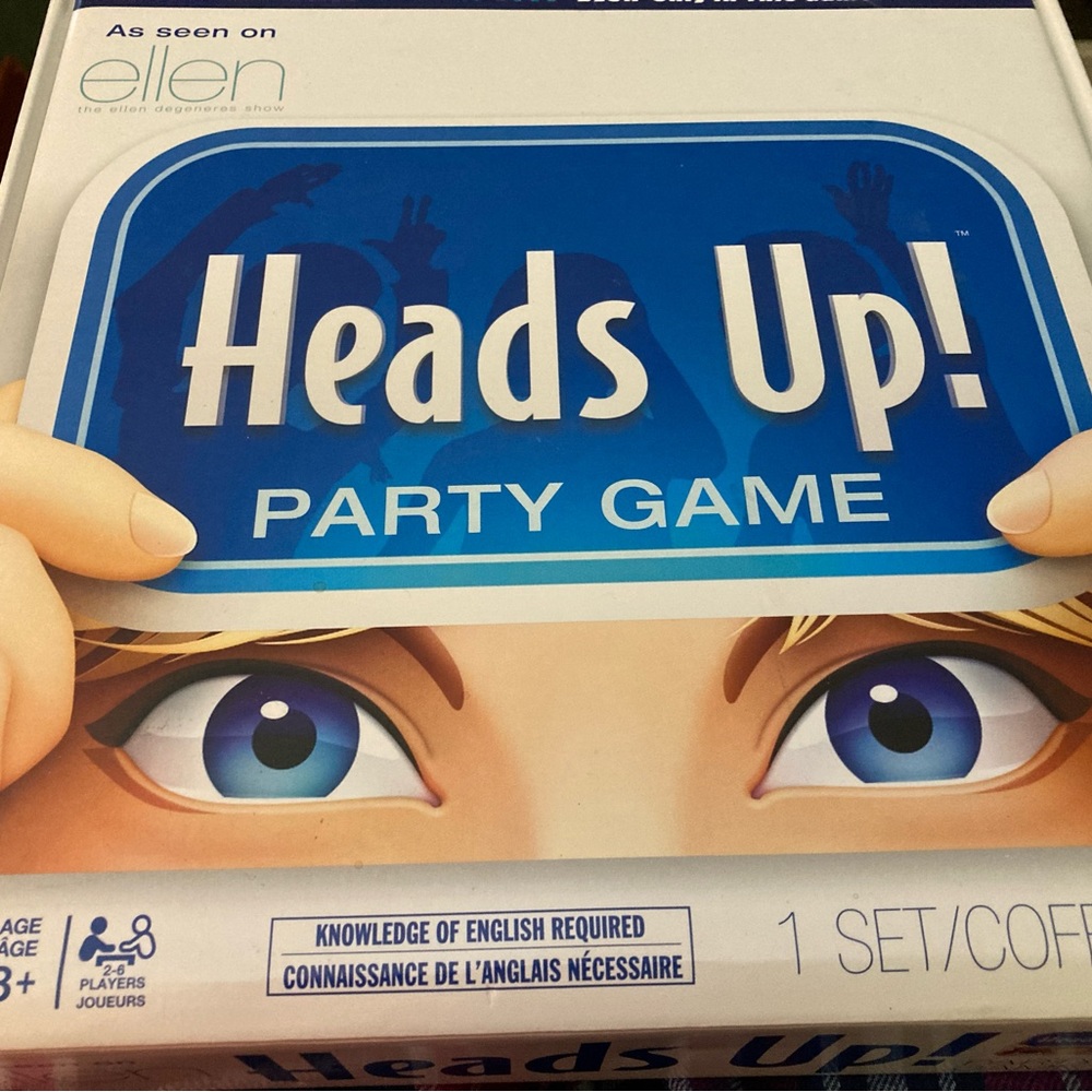 Heads Up Party Board Game Ellen Degeneres Fun Word Guessing Family Game
